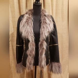 Faux Leather/Fur Jacket
